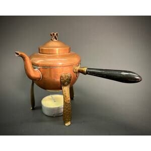 VTG Copper & Brass Mini Teapot or Tea light Warmer, diffuser Made in Sweden